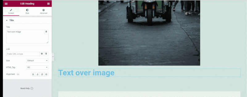 Add Text Over Image in Elementor image 5