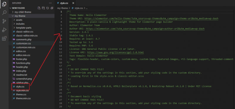 Rename Hello Elementor Theme image 2