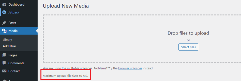 Increase WordPress File Upload Size Limit