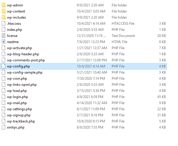 Editing wp-config.php