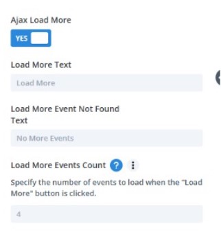 Load More settings