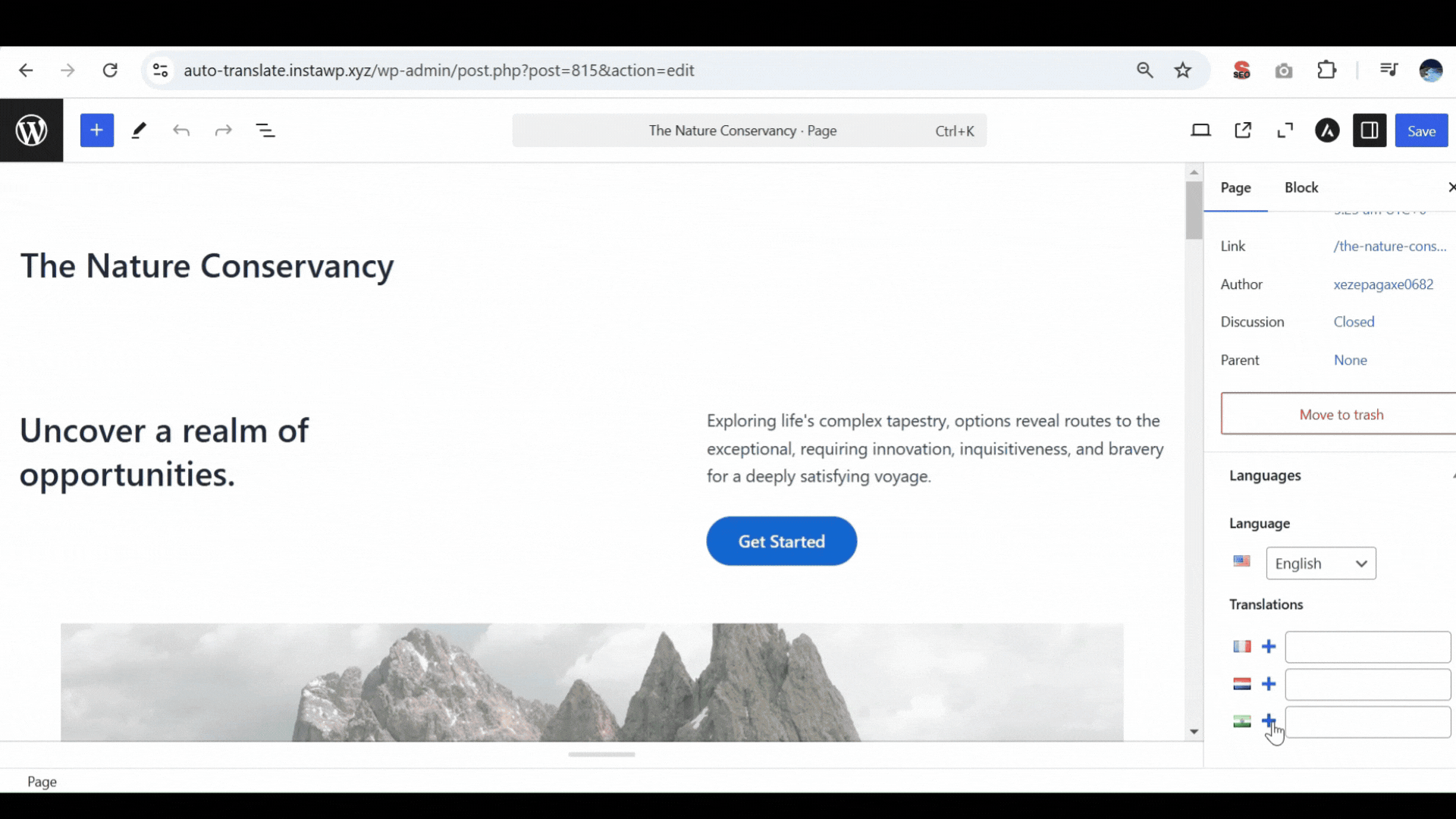 Translating Website Via Chrome AI 