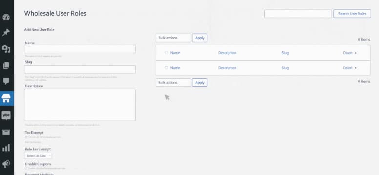 Add Wholesale User Role