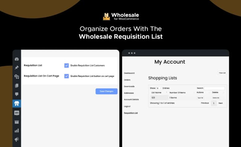 Wholesale Requisition List