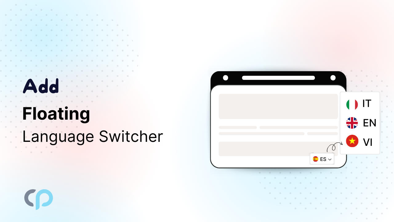 floating language switcher using Polylang