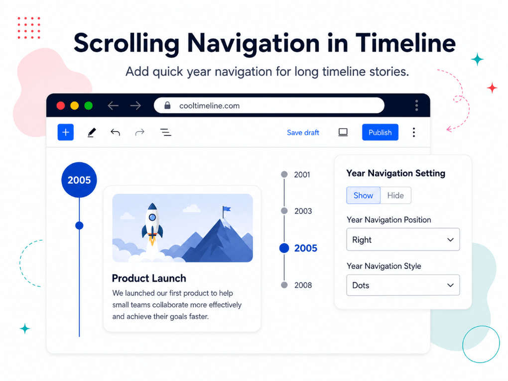 Cool Timeline Pro scrolling navigation