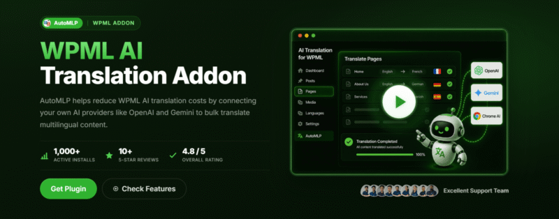 wpml ai translation addon