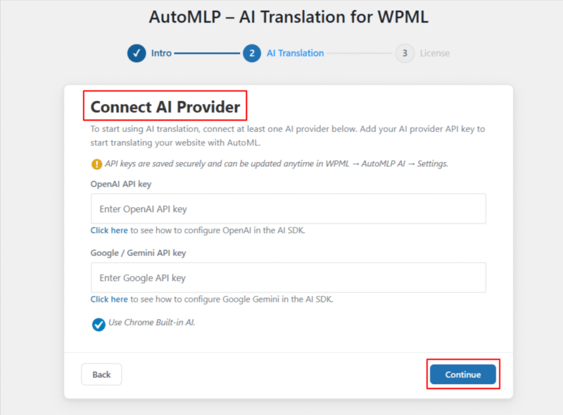 connect ai providers automlp