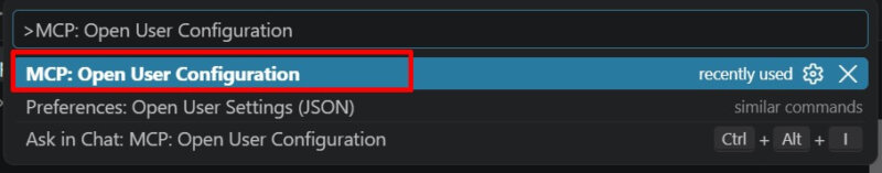 mcp open user configuration