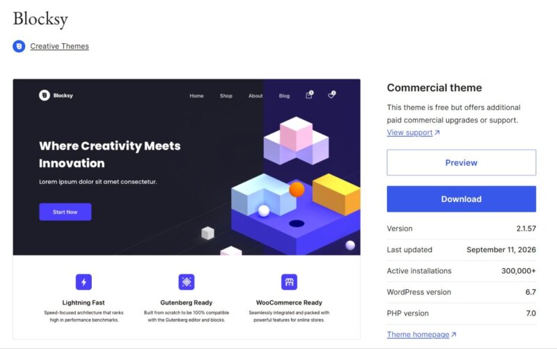 blocksy theme